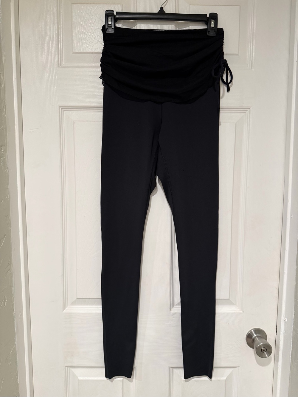 PINK Victoria's Secret Black Kids Ruched Foldover Waist Leggings